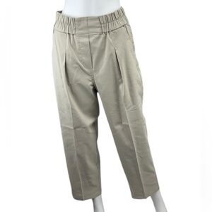 BROCHU WALKER Khaki Straight Leg Cropped Pants Size S
